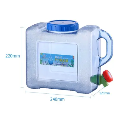 (5L) Capacity Outdoor Water Bucket Portable Cube Water Container with Faucet Outdoor Hiking Picn