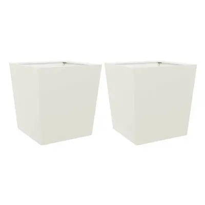 (white, x x cm/ pcs) vidaXL Garden Planters Outdoor Flower Pot Patio Raised Bed Planter Box Stee