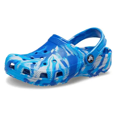 Crocs Unisex-Child Classic Marbled Tie Dye Clog Blue Bolt/Multi To