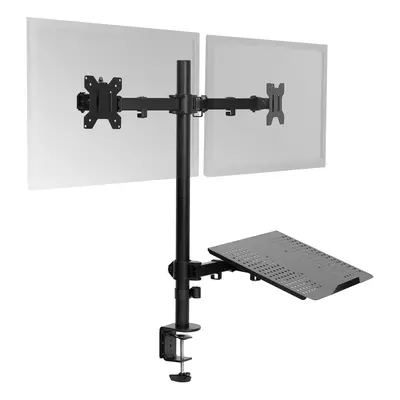 VIVO Laptop and Dual to inch LCD Monitor Stand up Desk Mount Tall Adjustable Stand Fits Laptops 