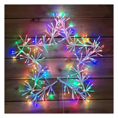 60cm Premier Multi Coloured Christmas Star Cluster Decoration with 240LED