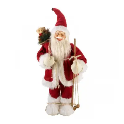 Xmas 60cm LED INLIT Standing Santa Claus Father Christmas with Sack & Timer