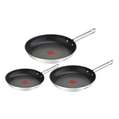 Tefal A704S3 Duetto 3-Piece Frying Pan Set | 20, and cm | Non-Stick Coating | Built-in Temperatu