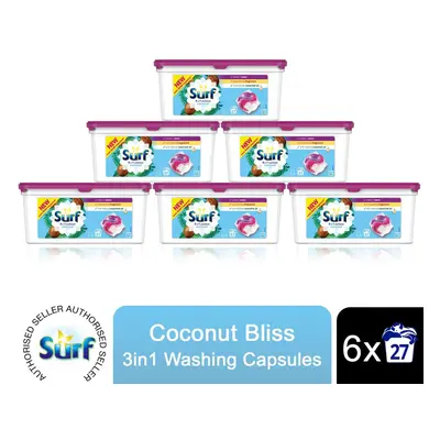 (Buy 6) Surf 3in1 Washing Capsules, Coconut Bliss - W