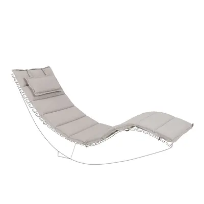 Sun Lounger Pad Cushion BRESCIA x cm Taupe