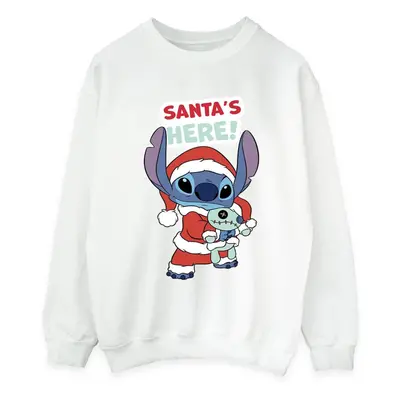 (4XL, White) Disney Womens/Ladies Lilo & Stitch Santa's Here Sweatshirt