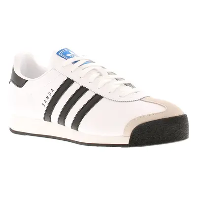 (White, (Adults')) Adidas Originals Samoa Mens Leather Running Trainers white UK Size