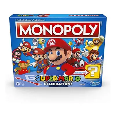 Monopoly Super Mario Celebration Edition Board Game for Super Mario Fans for Ages and Up, With V