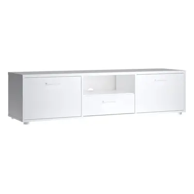 Media TV-unit with doors + drawer cm White