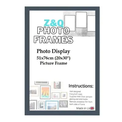 Z&Q Large Poster Frame In Size 51x76cm Photo Frame 20x30 Inch Clear Plexiglass Front Wall Mount 