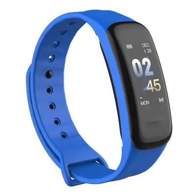 (Blue) 0.96" Touch Screen Waterproof Smart Watch Heart Rate Monitor Fitness Bracelet Mi Band