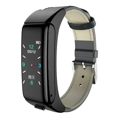 (Black-grey) Bluetooth Calling Heart Rate Blood Presuure Monitor Call Rejection Convenient Earph