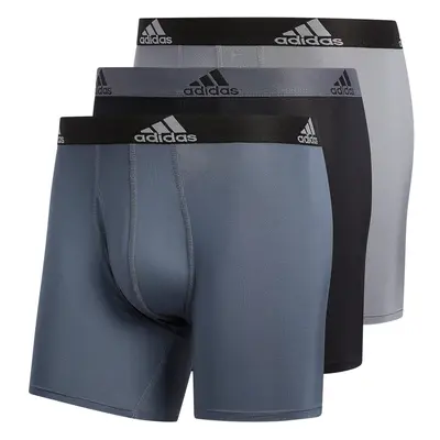 adidas Men's Big & Tall Performance Boxer Brief Underwear (3-Pack) Bl