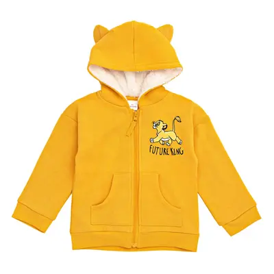 Disney Lion King Simba Toddler Boy Girl Fleece Zip Up Hoodie Yellow 4T