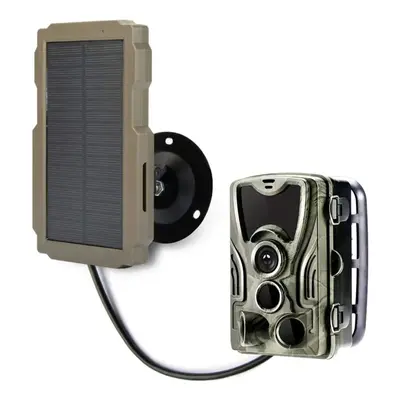 (as shown) Outdoor Hunting Trail Camera Solar Panel Kit 3000mAh 6V-12V Rechargeable Solar Charge