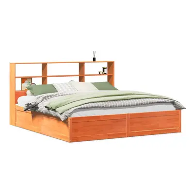 (wax brown, x cm) vidaXL Bed Frame without Mattress Bed Base Solid Wood Pine