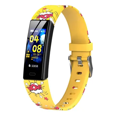 (Yellow) 0.69 inch IPS Screen Heart Rate Blood Pressure Monitor Life Reminder Multi-Sport Modes 