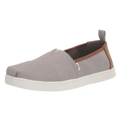 TOMS Kids Alpargata Recycled Cotton Loafer Flat Drizzle Grey US U