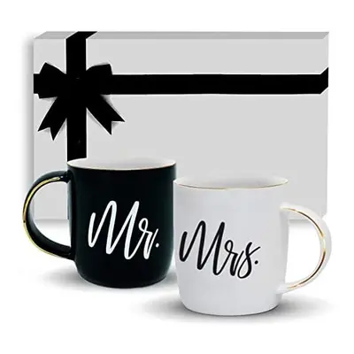 Gifffted Mr and Mrs Mugs, Unique Wedding Gift for The Couple, Gifts for Engagement, His Hers Ann