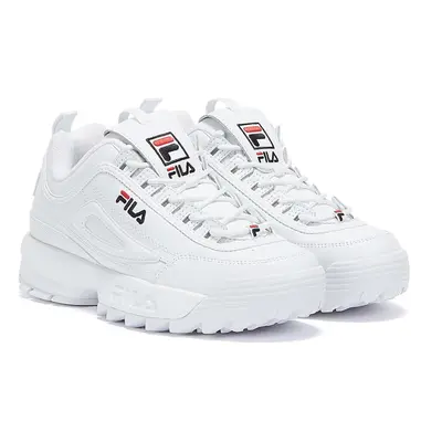 (UK 11) Fila Disruptor II Premium Womens White Trainers