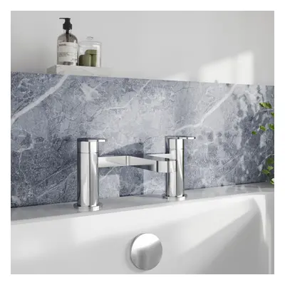 Round Deck Mounted Bath Filler Tap - Chrome - Balterley