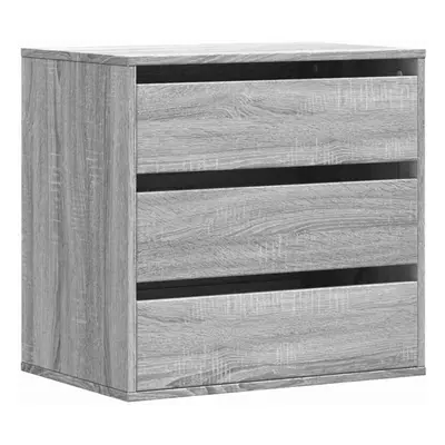 (grey sonoma, x x cm) vidaXL Corner Chest of Drawers Storage Drawer Side Cabinet Engineered Wood