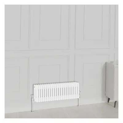 (300x1010mm-3 Column, White) NRG Traditional Radiator Horizontal Vertical Cast Iron Style Double