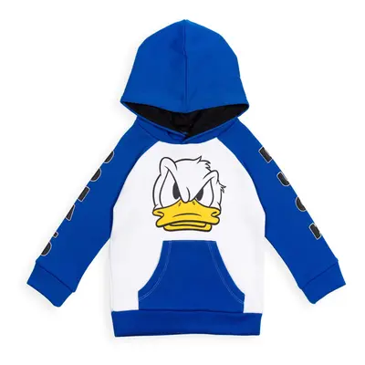 Disney Mickey Mouse Donald Duck Big Boys Fleece Hoodie Blue/White