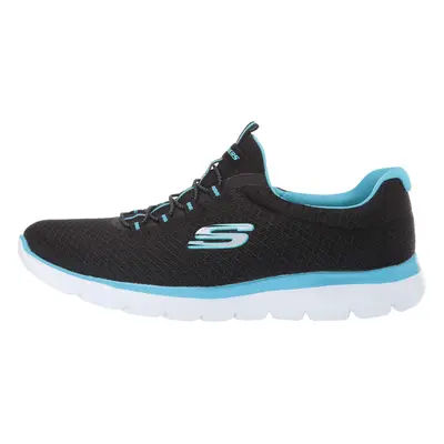 Skechers womens Summits Sneaker Black/Turquoise Wide US