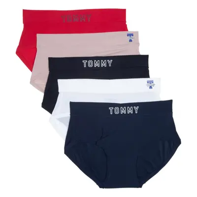 Tommy Hilfiger Women's Hipster 5-Pack SC/BW/BLK/BB/TR Large