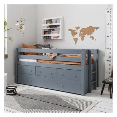 (Grey) Matilda Midsleeper Cabin Bed with Storage Drawers