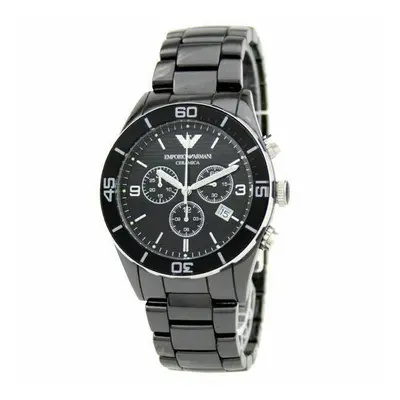 Emporio Armani Classic Gent's Ceramic Bracelet Chronograph Designer Watch AR1421