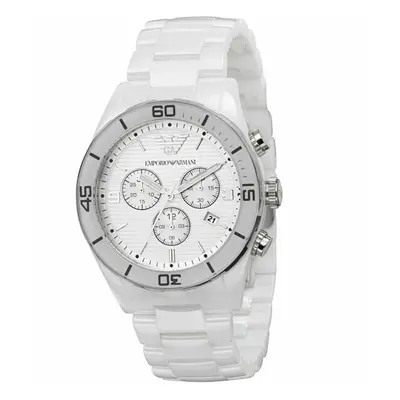 Emporio Armani Chronograph Dial White Ceramic Men's Watch AR1424