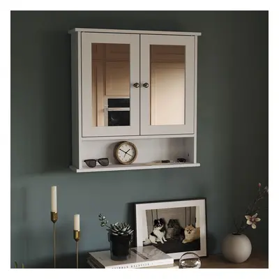 Priano Door Wall Cabinet Mirrored Shelf Cupboard