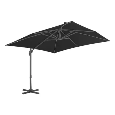 vidaXL Outdoor Umbrella with Portable Base Anthracite