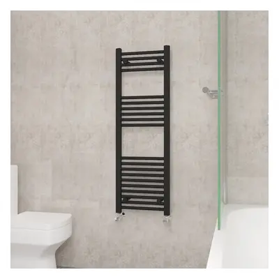 (1200x400mm, Black) NRG Straight Central Heating Towel Rail Bathroom Heated Rad Radiators Ladder