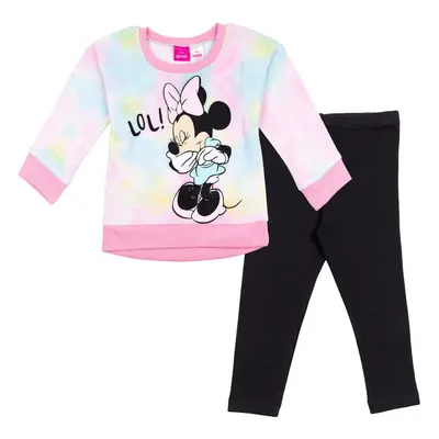 Disney Minnie Mouse Little Girls Fleece Sweatshirt & Leggings Tie-Dye