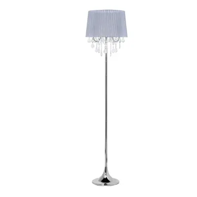 Floor Lamp EVANS Metal Light Grey