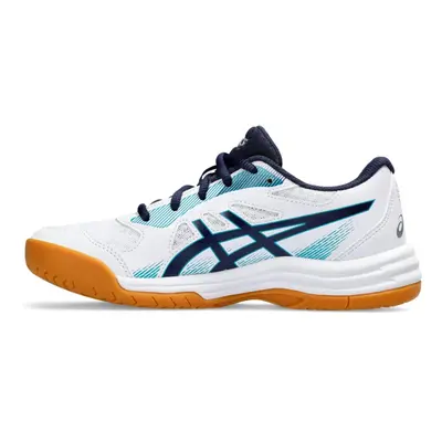 ASICS Kid's Upcourt Grade School Volleyball Shoes White/Peacoat