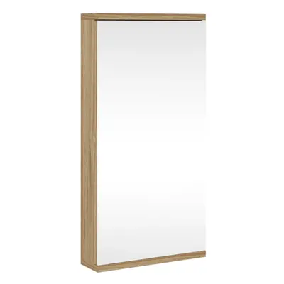 (oak) vidaXL Corner Bathroom Mirror Cabinet Toilet Wall Cabinet Corner Vanity Unit