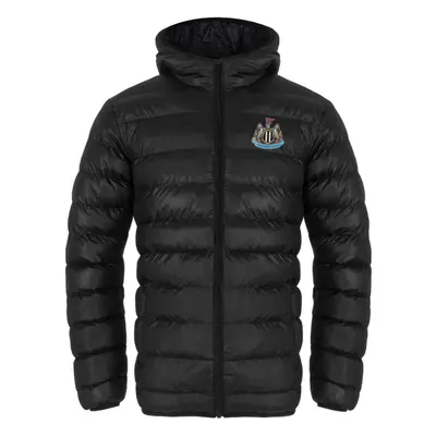 (10-11 Years) Newcastle United Boys Jacket Hooded Winter Quilted Kids OFFICIAL Football Gift