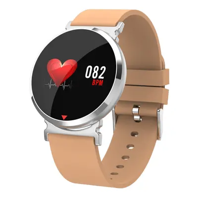 (Khaki) HD Big Screen Business Style Smart Watch Blood Pressure Oxygen Monitor Wrist Band