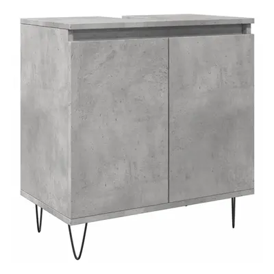 vidaXL Bathroom Cabinet Cupboard Vanity Unit Concrete Grey Engineered Wood