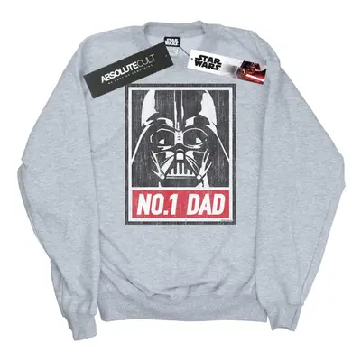 (3XL, Sports Grey) Star Wars Mens Number One Dad Sweatshirt