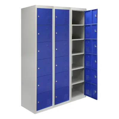 Steel Lockers Doors Lockable Metal Storage Staff Gym Changing Room School Blue