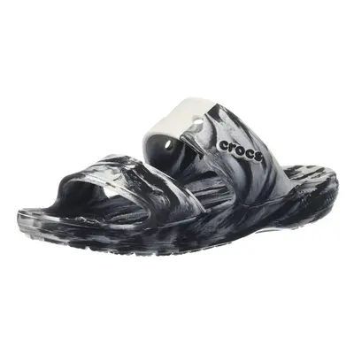 crocs Unisex-Adult classic Tie Dye Two-Strap Sandals WhiteBlack Me