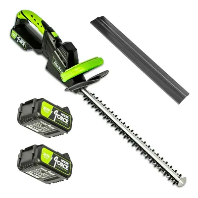 Mylek 20v Cordless Hedge Trimmer x Li-ion Batteries & Fast Charger