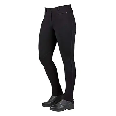 (26in, Black) Dublin Womens/Ladies Supa-fit Pull On Knee Patch Jodhpurs