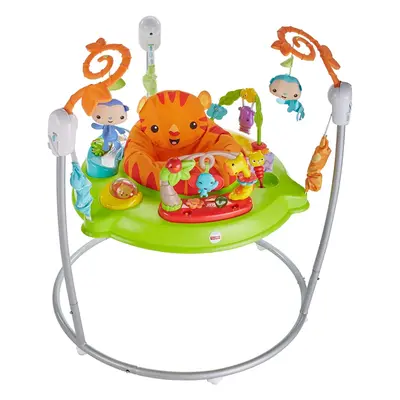 Fisher-Price CHM91 Roaring Rainforest Jumperoo, New-Born Baby Activity Centre with Music and Lig