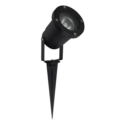 Pack of - Modern Ground Spike/Wall Mount IP65 Rated Outdoor Lights in a Black Finish - Complete 